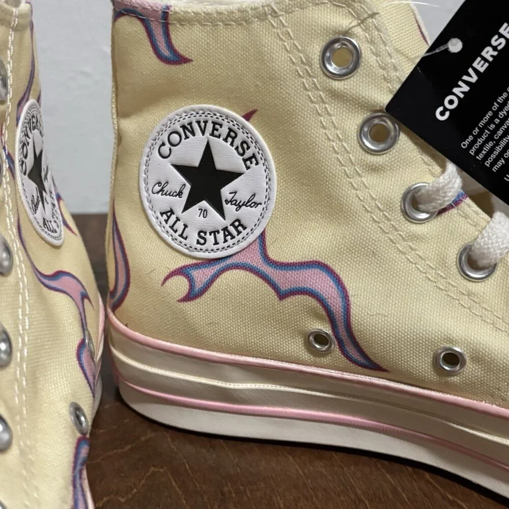Converse Golf Le Fleur x Chuck 70 High Flame Pastel Yellow Women’s‎ 7.5 Men 5.5